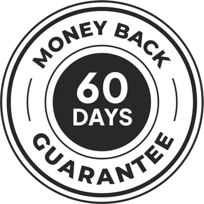 60-day money-back guarantee badge